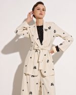 PINSTRIPE JACKET EMPROIDERY