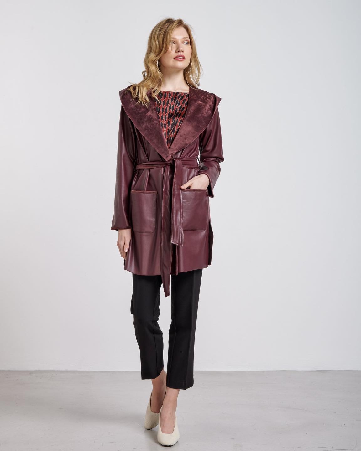 90003.jpg ECO LEATHER WITH BELT - Image 1