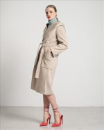 HOODED BELTED LONG COAT - Image 2