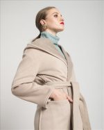 HOODED BELTED LONG COAT - Image 5
