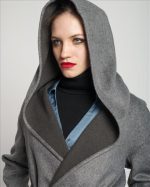 HOODED BELTED LONG COAT - Image 7