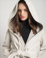 HOODED BELTED LONG COAT - Image 12