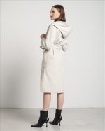 HOODED BELTED LONG COAT - Image 13
