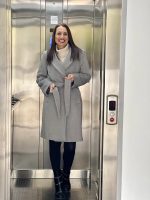 BELTED COAT KNEE LENGTH - Image 9