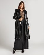 LONG COAT CROCODILE PRINT