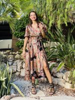 MIDI WRAP DRESS PRINTED - Image 2