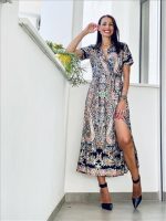 DRESS PRINTED SHORT SLEEVE