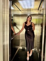 MIDI DRESS SATIN STRAPLESS - Image 2