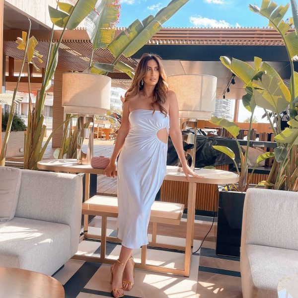 MIDI STRAPLESS DRESS