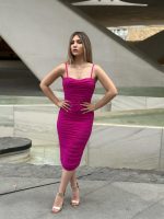 MIDI RUCHED DRESS - Image 3