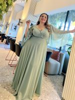 MAXI CHIFFON SHINY DRESS - Image 3