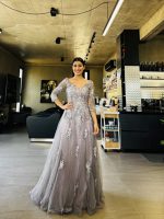 MAXI TULLE DRESS 3D FLOWER - Image 2