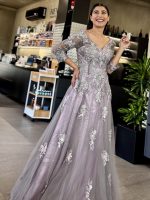 MAXI TULLE DRESS 3D FLOWER - Image 3