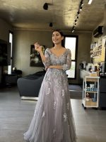 MAXI TULLE DRESS 3D FLOWER - Image 5