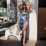 MAXI SATIN DRESS - Image 6