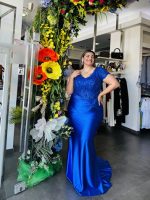 DRESS MAXI SATIN LACE BUST