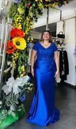 DRESS MAXI SATIN LACE BUST - Image 3