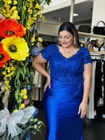 DRESS MAXI SATIN LACE BUST - Image 5