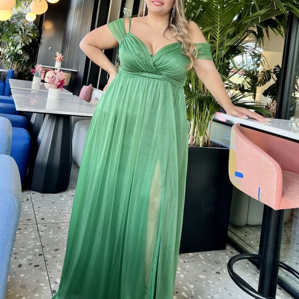 MAXI DRESS SHINY CHIFFON