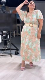 MIDI WRAP DRESS PRINTED - Image 9
