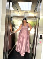 MAXI SATIN DRESS - Image 8