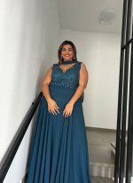 MAXI CHIFFON GOWN DRESS - Image 8