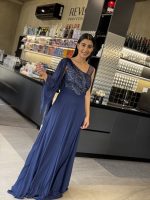 MAXI DRESS ONE SHOULDER SLEEVE - Image 3