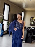 MAXI DRESS ONE SHOULDER SLEEVE - Image 4