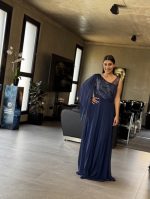 MAXI DRESS ONE SHOULDER SLEEVE - Image 6