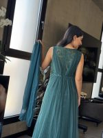MAXI DRESS LACE AND CHIFFON - Image 5