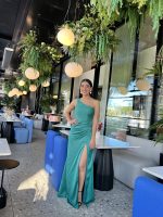 MAXI SATIN DRESS ONE SHOULDER - Image 2