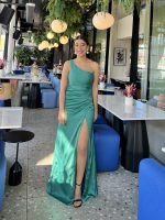 MAXI SATIN DRESS ONE SHOULDER - Image 5