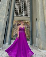 MAXI PLEATED DRESS - Image 8