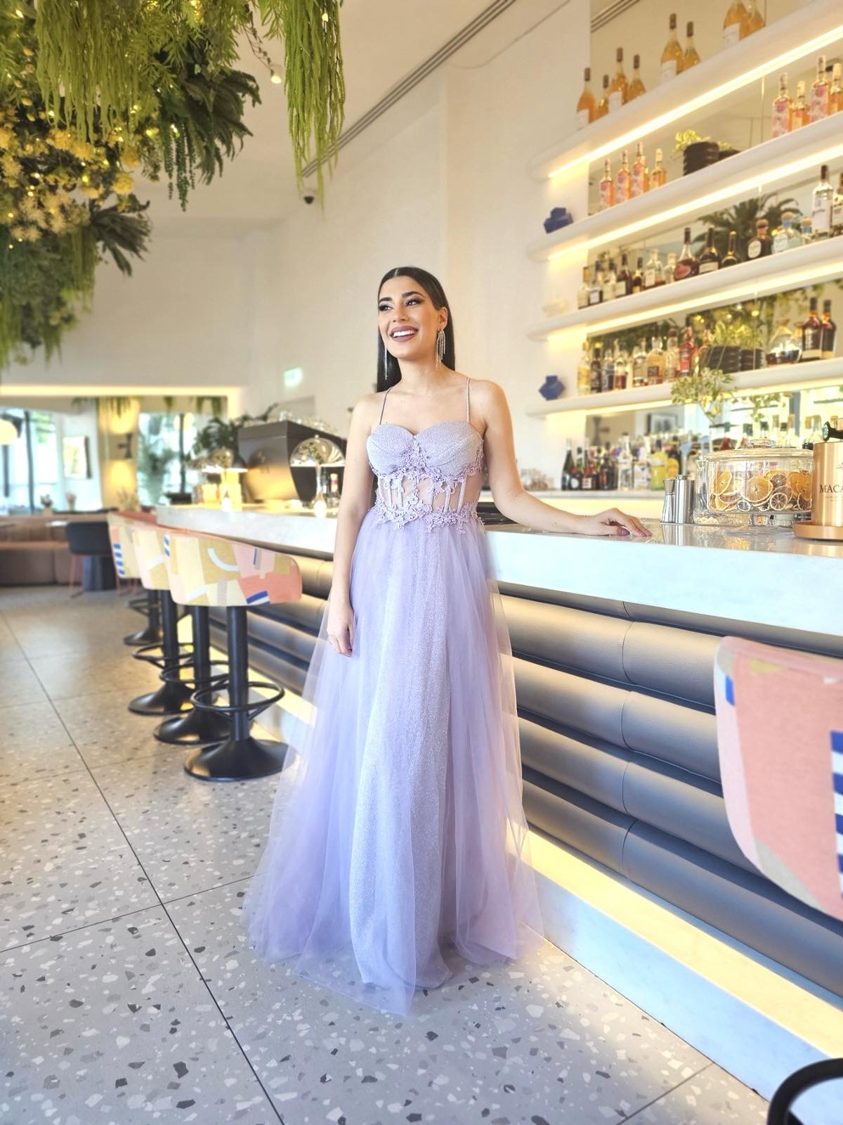 DP4524S.jpg MAXI DRESS CUPS TULLE - Image 1