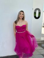 MIDI DRESS TULLE STRAPLESS - Image 2