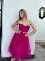 MIDI DRESS TULLE STRAPLESS - Image 3