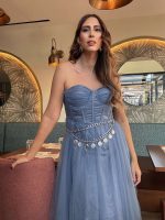 MIDI DRESS TULLE STRAPLESS - Image 12