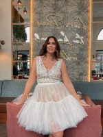 MINI TULLE DRESS SEQUIN TOP