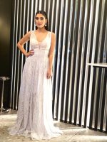 MAXI DRESS EMBOSSED TULLE