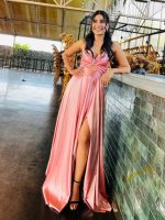 MAXI SATIN KNOT FRONT