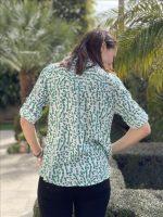 BLOUSE PRINTED CUT WORK DETAIL - Image 4