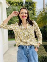 BLOUSE PRINTED CUT WORK DETAIL - Image 8