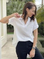 BLOUSE LONG SHORT SLEEVE - Image 3