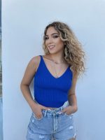 CROP TOP KNITTED V NECK - Image 5