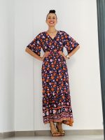 MAXI DRESS COTTON SHORT SLEEVE - Image 2