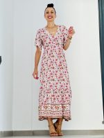 MAXI DRESS COTTON SHORT SLEEVE - Image 4