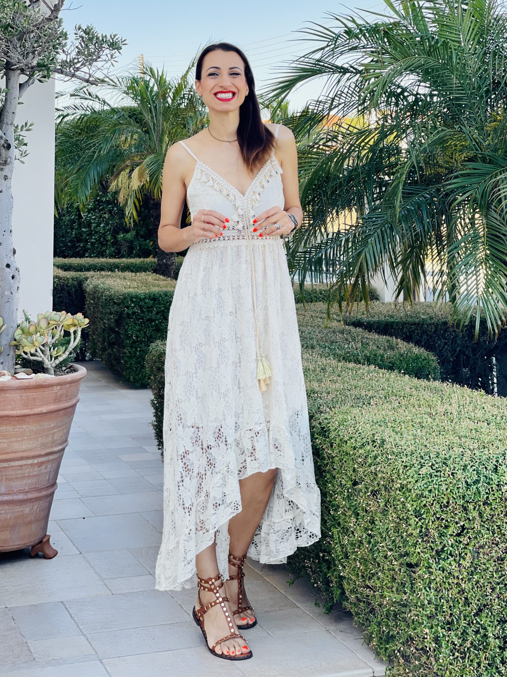 ID2822S.jpg DRESS ASYMMETRICAL LACE - Image 1