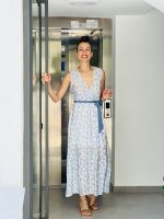 DRESS MAXI PRINTED CHIFFON