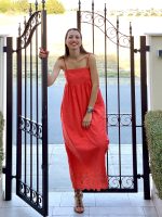 DRESS MAXI LINEN CUT WORK - Image 4