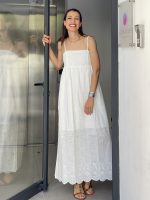 DRESS MAXI LINEN CUT WORK - Image 8